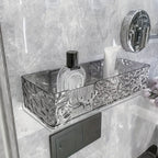 FlexRegal: Wall Shelf for Bathroom – modern plastic shelf, multifunctional & stable without drilling for cosmetics & accessories