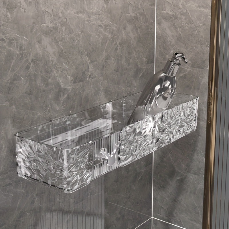 FlexRegal: Wall Shelf for Bathroom – modern plastic shelf, multifunctional & stable without drilling for cosmetics & accessories