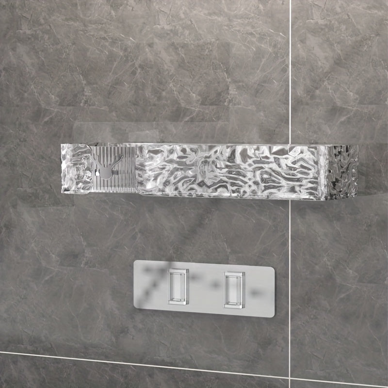 FlexRegal: Wall Shelf for Bathroom – modern plastic shelf, multifunctional & stable without drilling for cosmetics & accessories