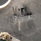 FlexRegal: Wall Shelf for Bathroom – modern plastic shelf, multifunctional & stable without drilling for cosmetics & accessories