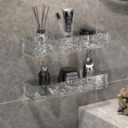 FlexRegal: Wall Shelf for Bathroom – modern plastic shelf, multifunctional & stable without drilling for cosmetics & accessories