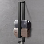FlexStand: Towel Holder Bathroom – freestanding aluminum holder with hooks, modern & installation-free for guest towels