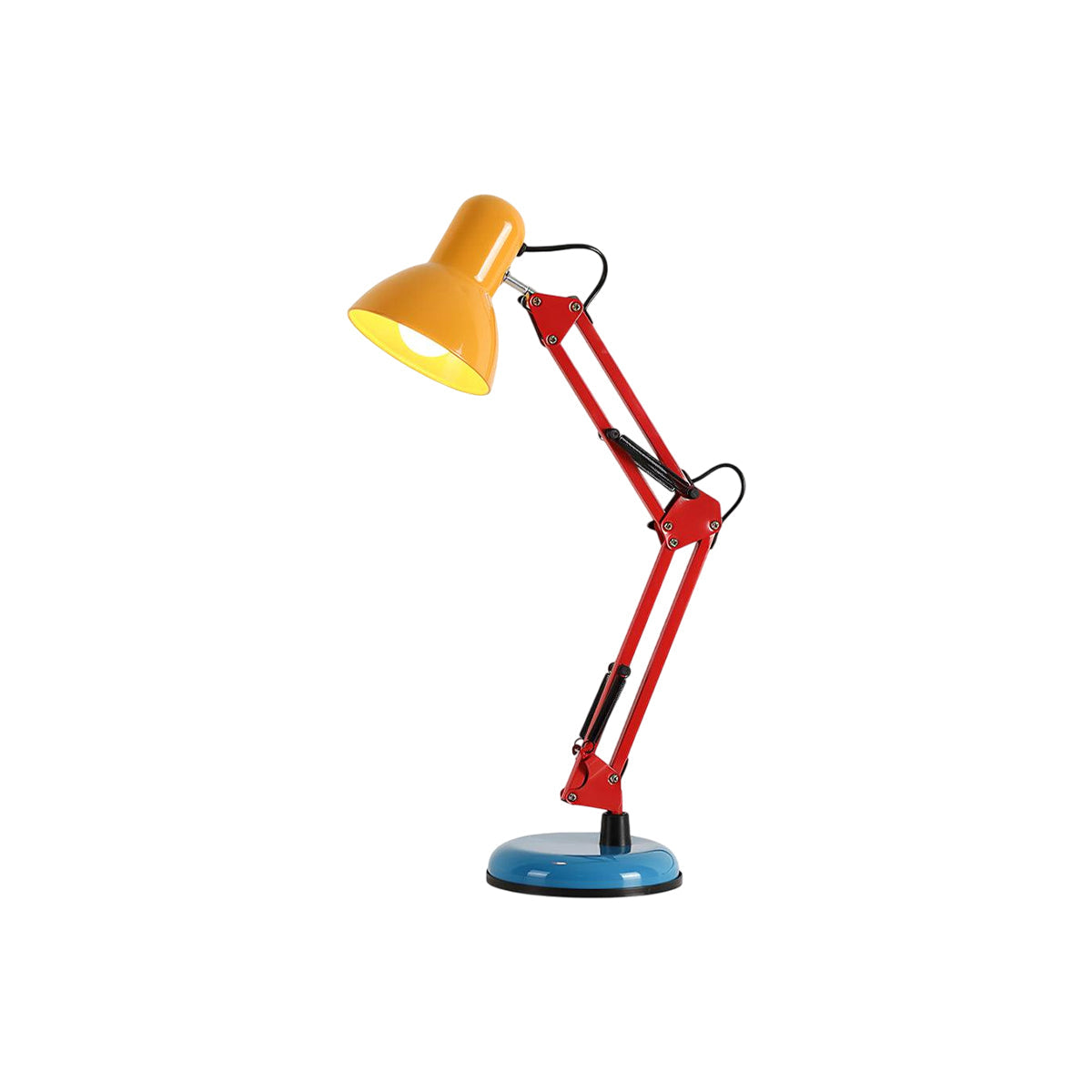 Adjustable Multi-Joint Desk Lamp — Blue, Red & Yellow