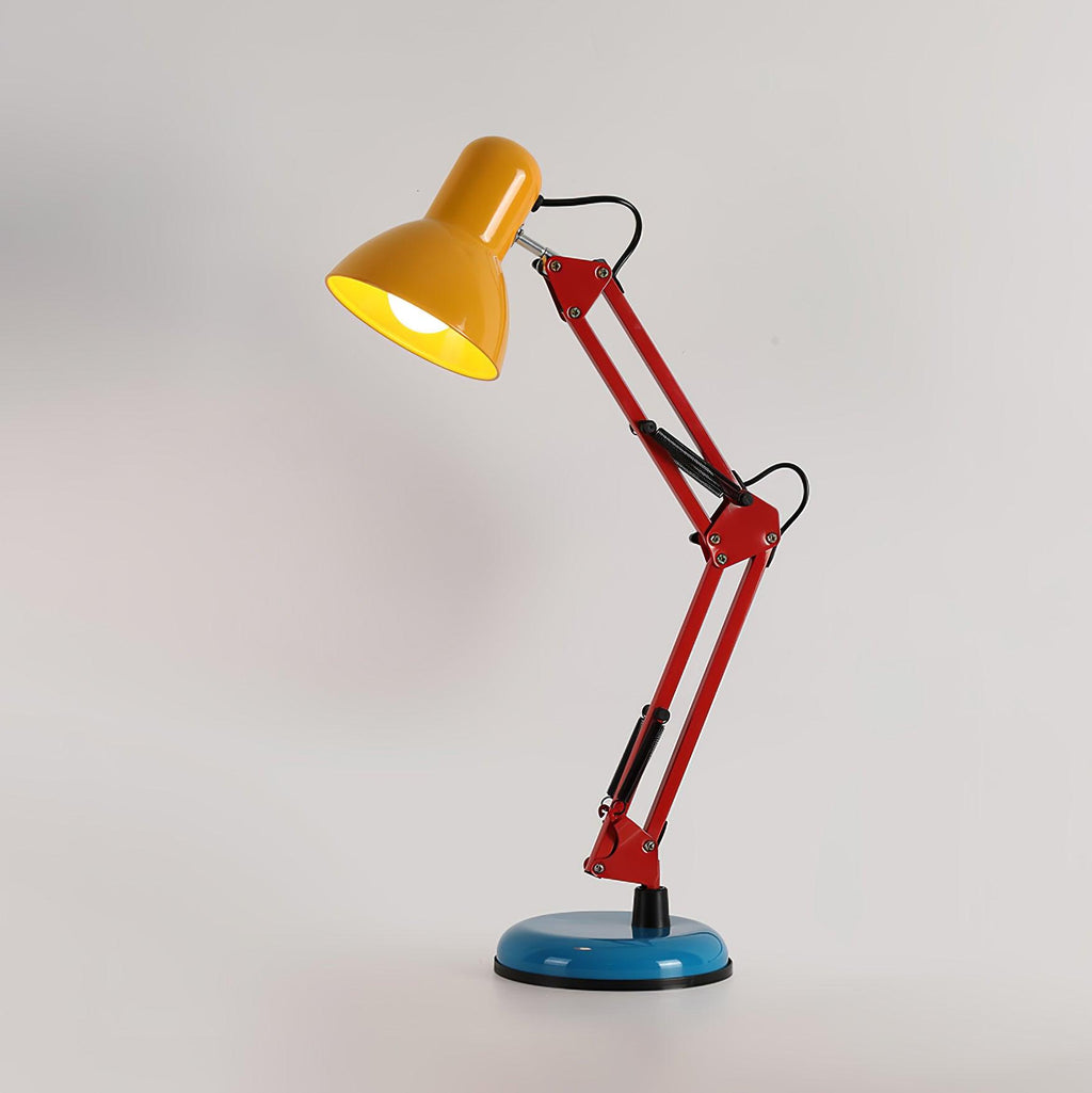 Adjustable Multi-Joint Desk Lamp — Blue, Red & Yellow