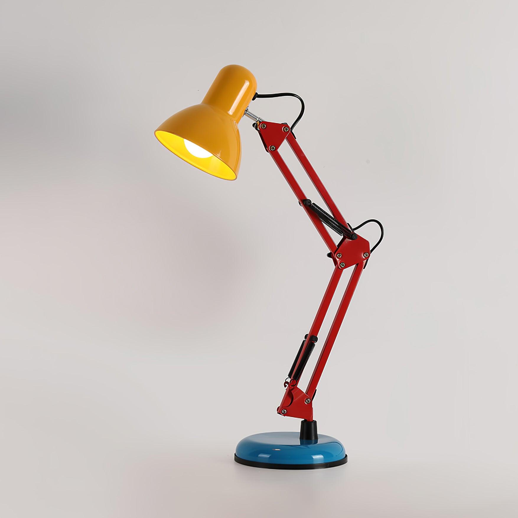 Adjustable Multi-Joint Desk Lamp — Blue, Red & Yellow
