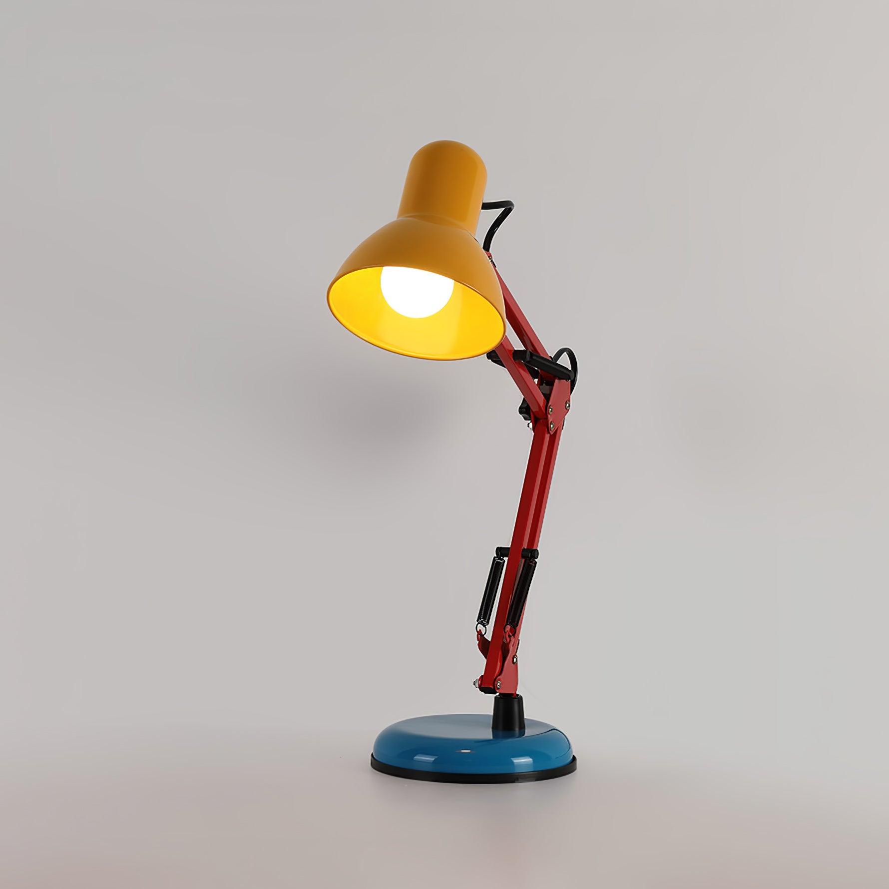 Adjustable Multi-Joint Desk Lamp — Blue, Red & Yellow