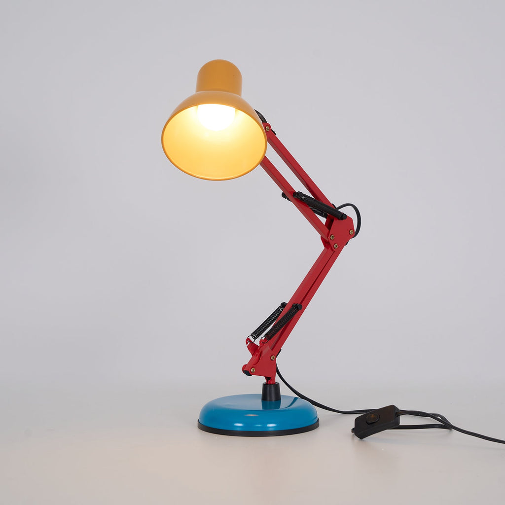 Adjustable Multi-Joint Desk Lamp — Blue, Red & Yellow