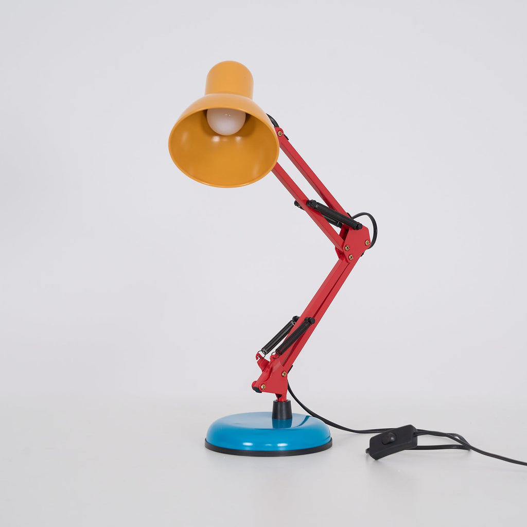 Adjustable Multi-Joint Desk Lamp — Blue, Red & Yellow