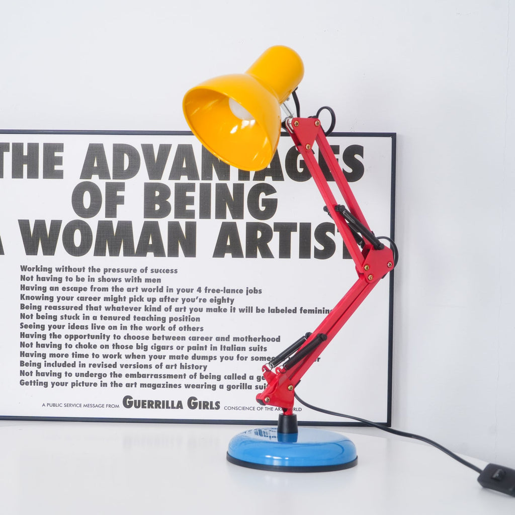 Adjustable Multi-Joint Desk Lamp — Blue, Red & Yellow