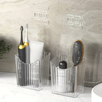 FlexibelOrganisieren: Wall Shelf Bathroom – modern plastic shelf, multifunctional & decorative for toothbrushes, cosmetics & accessories