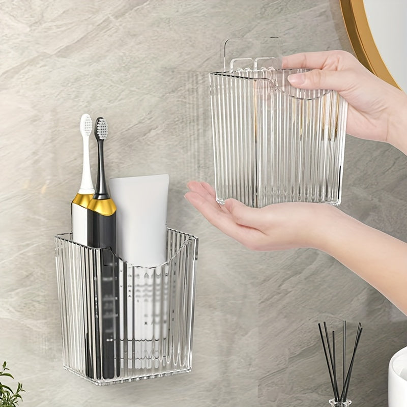 FlexibelOrganisieren: Wall Shelf Bathroom – modern plastic shelf, multifunctional & decorative for toothbrushes, cosmetics & accessories