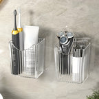 FlexibelOrganisieren: Wall Shelf Bathroom – modern plastic shelf, multifunctional & decorative for toothbrushes, cosmetics & accessories