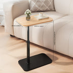 FlexivoLift: Height-Adjustable Side Table with Wooden Top & Sturdy Metal Frame – for Living Room & Bedroom