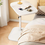 FlexivoLift: Height-Adjustable Side Table with Wooden Top & Sturdy Metal Frame – for Living Room & Bedroom