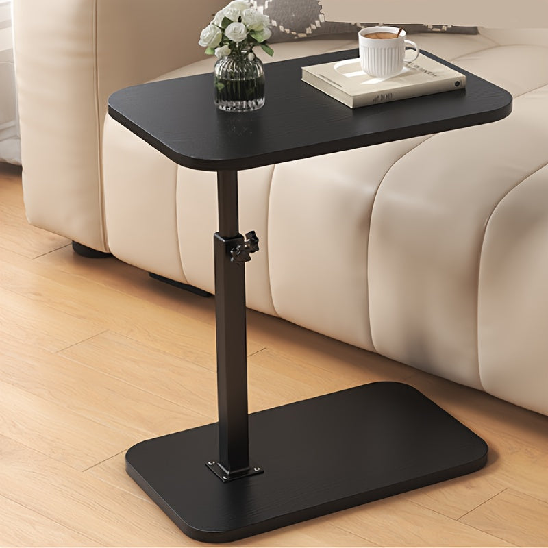 FlexivoLift: Height-Adjustable Side Table with Wooden Top & Sturdy Metal Frame – for Living Room & Bedroom