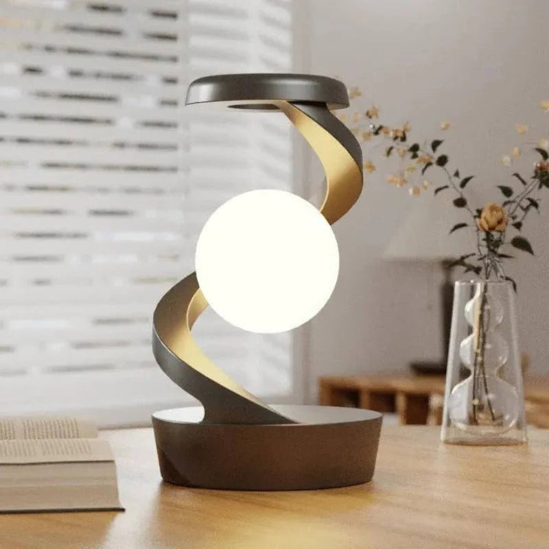 Floating Moon Lamp Magnetic Levitation RGB LED Wireless Charging Desk Light