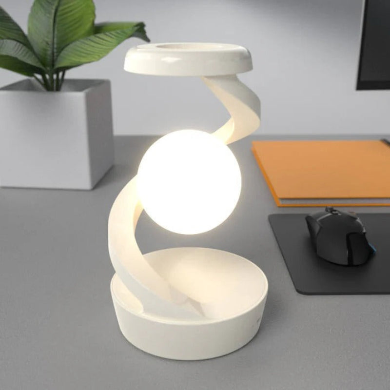 Floating Moon Lamp Magnetic Levitation RGB LED Wireless Charging Desk Light