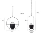 Breeze Hanging Planter | Minimalist Iron Design, Wall or Ceiling Mount