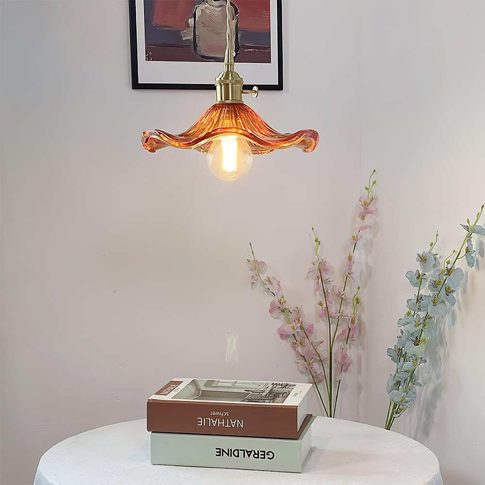 FloraGlanz: Hibiscus LED Pendant Light in Modern Floral Design