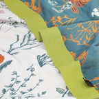 FloraHaus: Lightweight Summer Cotton Blanket with Floral Pattern & Breathable Structure – for Bed & Sofa