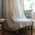 FloraRustikal: Curtain in Floral Design with Tassels – Cozy & Decorative for Living Room & Dining Room