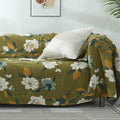 FloraWeave: Floral Reversible Blanket Made of Cotton – Stylish Comfort for Your Home
