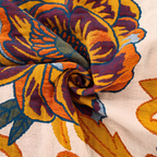 FloraLoom: Decorative Cotton Blanket with Floral Pattern and Reversible Side – for Bedroom and Living Room