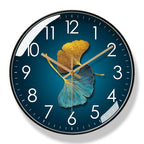 Wall Clock Floral Design Silent Movement Battery Operated