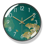 Wall Clock Floral Design Silent Movement Battery Operated