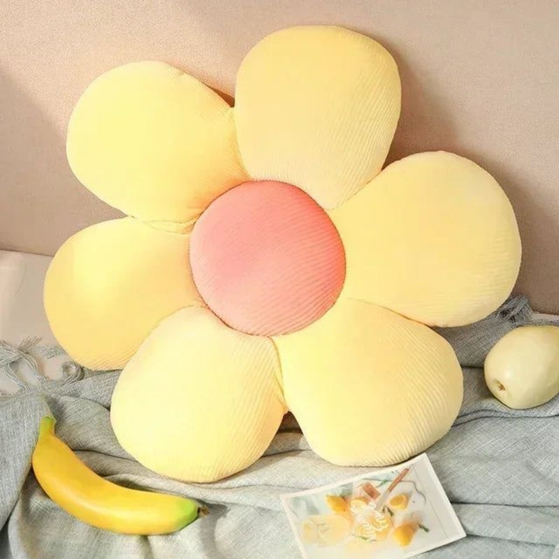 Flower Cushion Polyester Decorative Bloom Shape Pillow