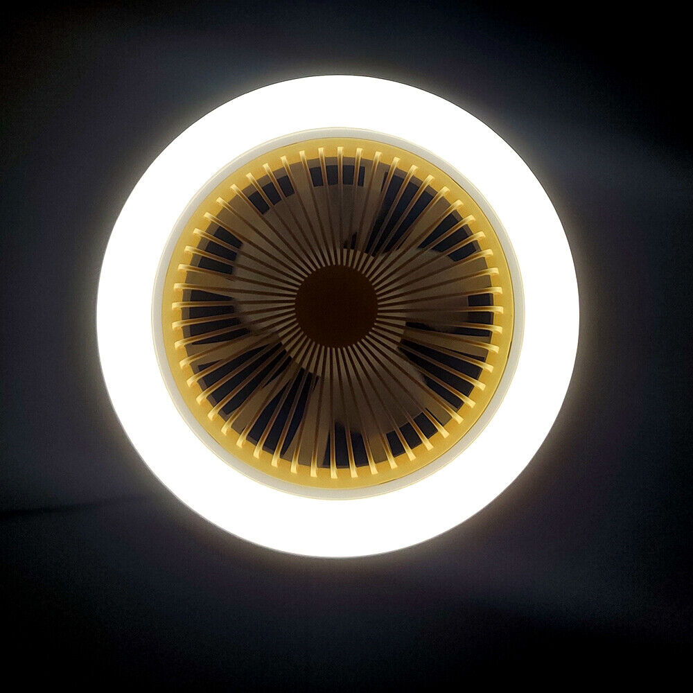 Ceiling Fan Light Flush Mount LED Dimmable Remote Control E27