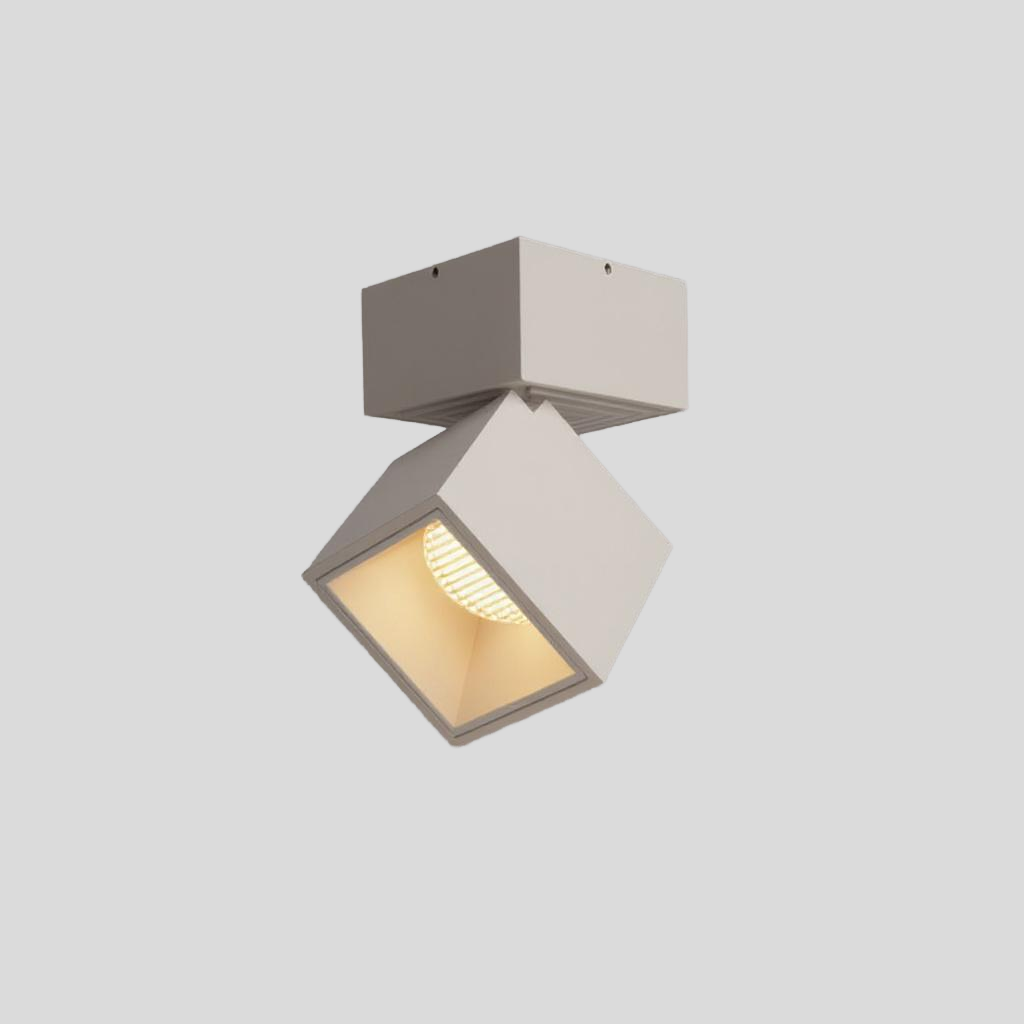 Adjustable Cube LED Ceiling Light, Semi-Flush Mount, Dimmable, Aluminum