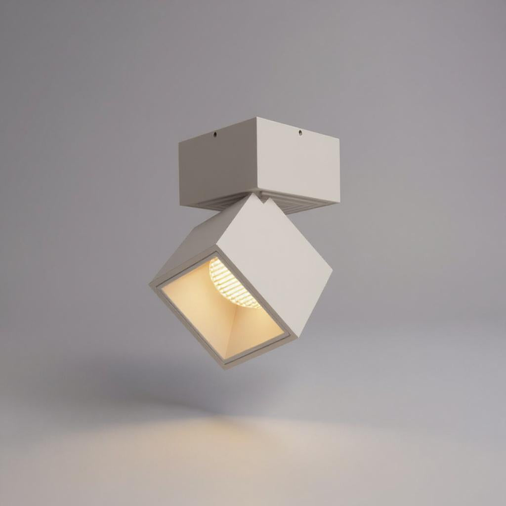 Adjustable Cube LED Ceiling Light, Semi-Flush Mount, Dimmable, Aluminum