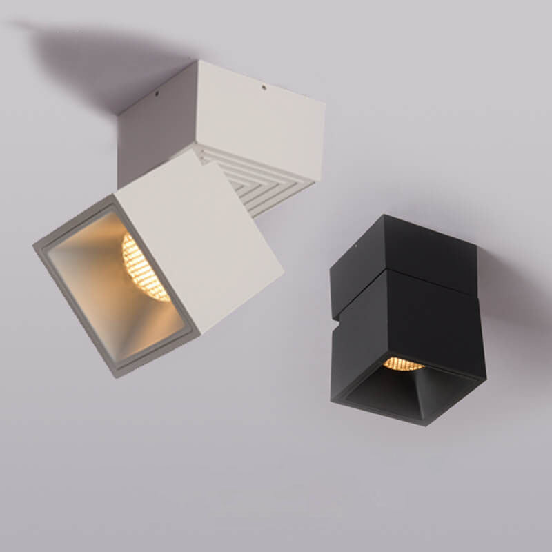 Adjustable Cube LED Ceiling Light, Semi-Flush Mount, Dimmable, Aluminum
