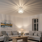 Flush Mount Ceiling Light, Glass Shade, E27 Fitting, Single Light