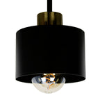 Ceiling Lamp 3 Light E27 Steel Frame Black and Gold Modern Industrial