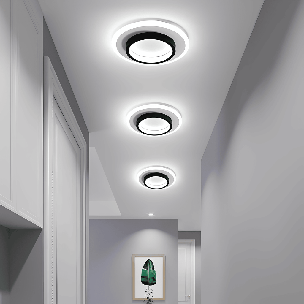 Ceiling Light Round Acrylic Built In LED Warm White Indoor Fixture