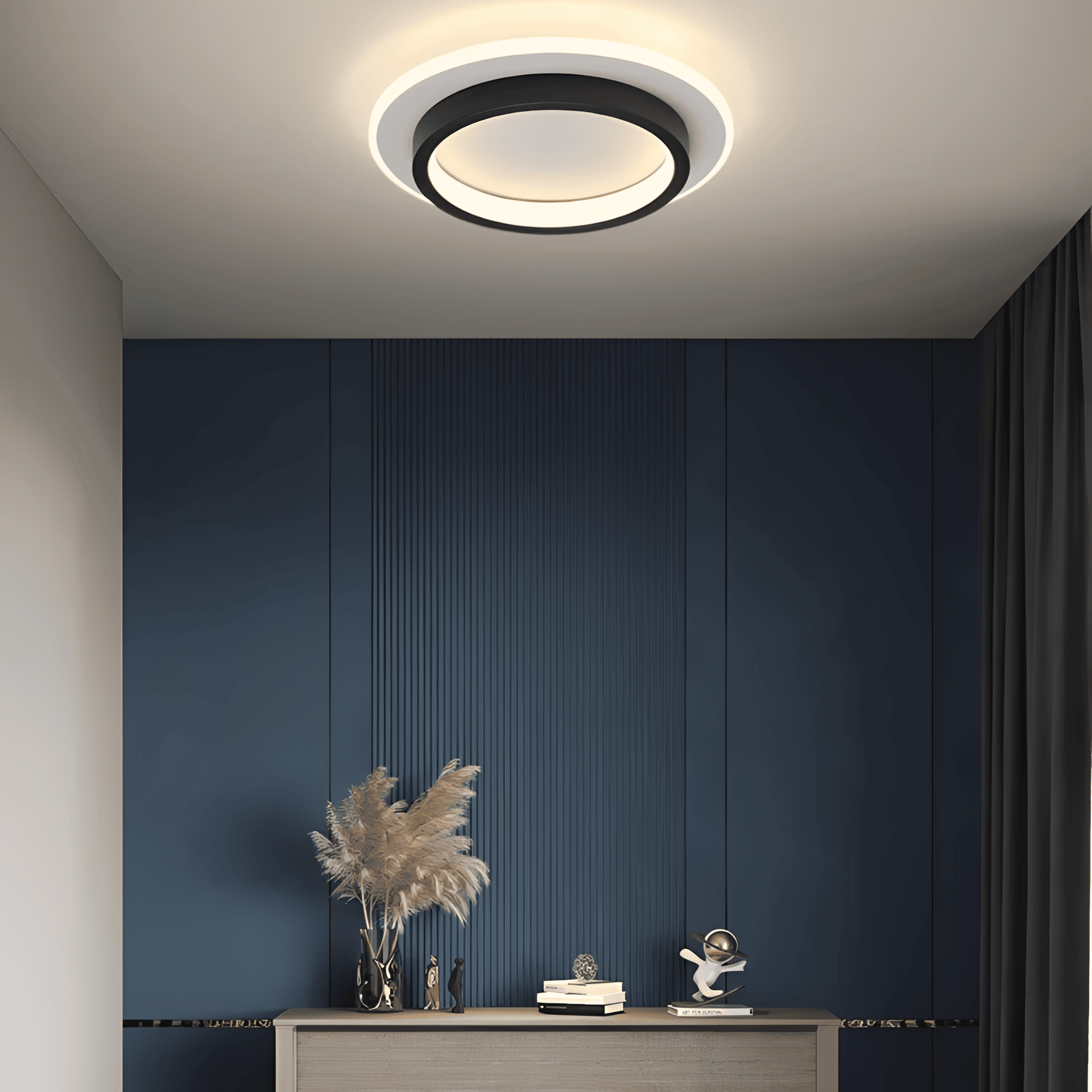 Ceiling Light Round Acrylic Built In LED Warm White Indoor Fixture