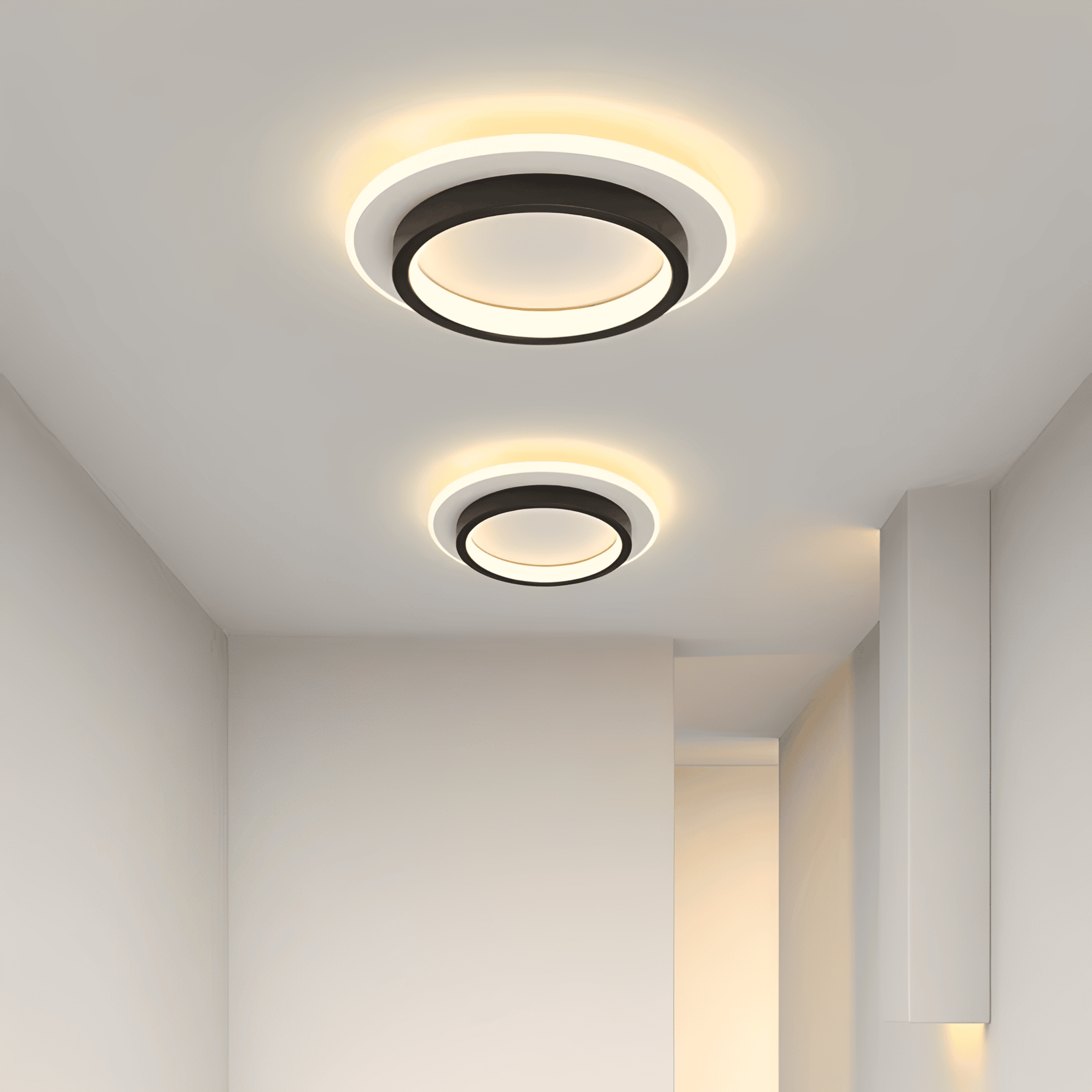 Ceiling Light Round Acrylic Built In LED Warm White Indoor Fixture