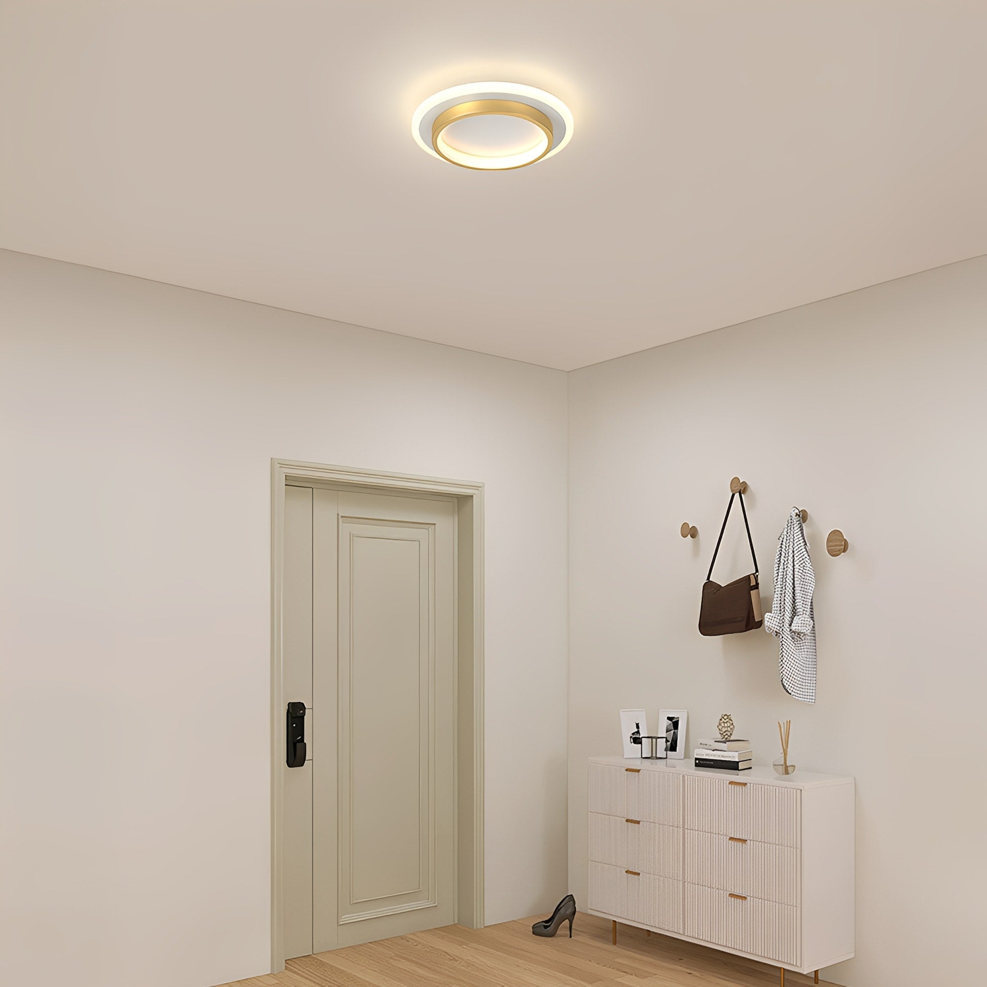 Ceiling Light Round Acrylic Built In LED Warm White Indoor Fixture