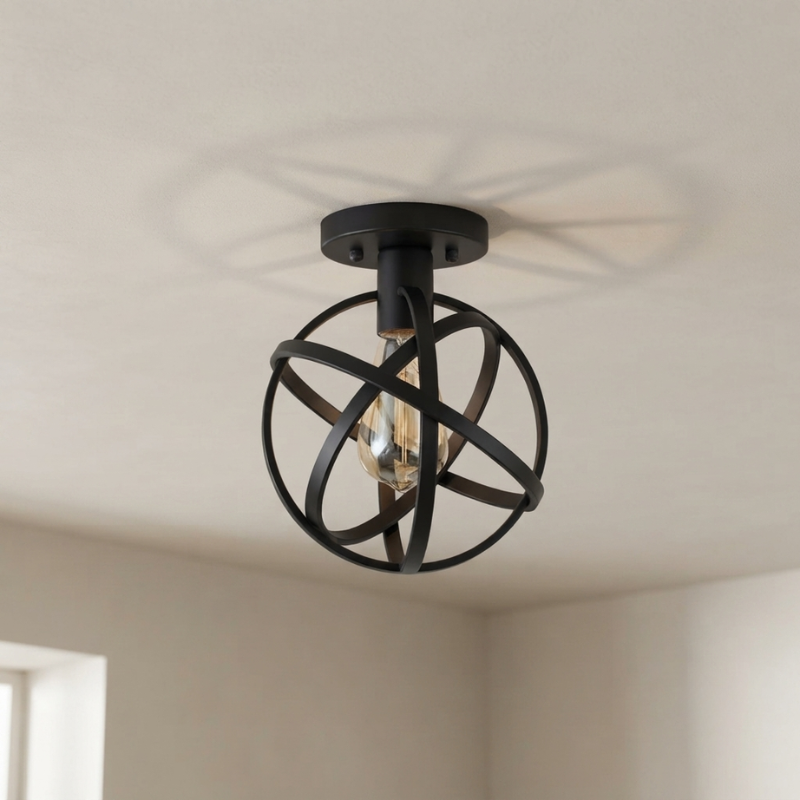 Flush Mount Ceiling Light Round Hardwired E27 Indoor Lighting Fixture