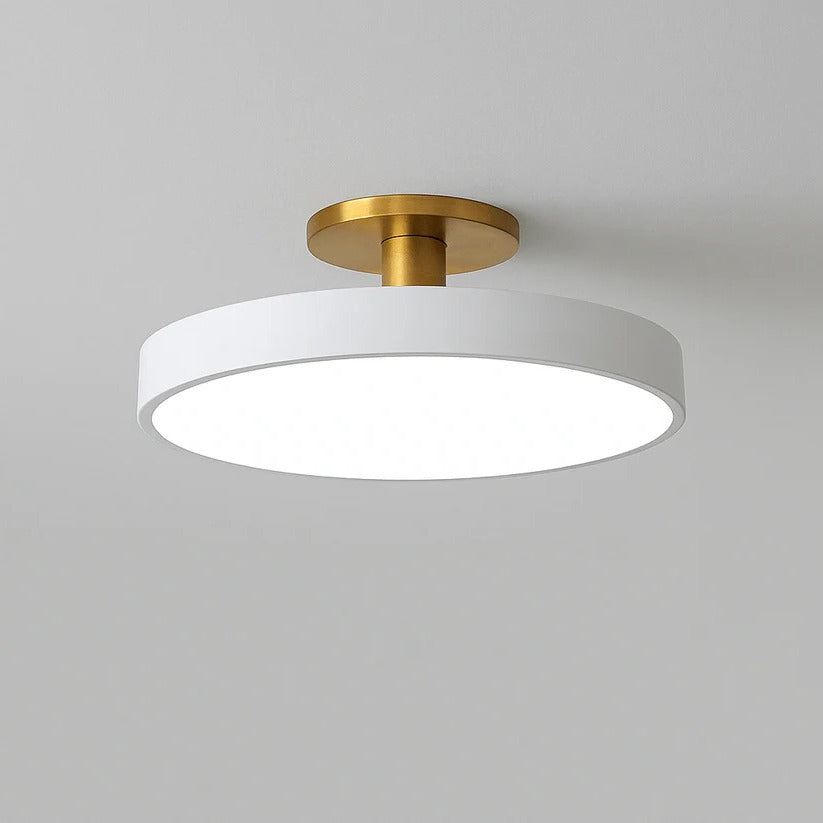 Flush Mount LED Ceiling Light Fixture – Warm White Circular Design for Elegant Illumination in Any Room