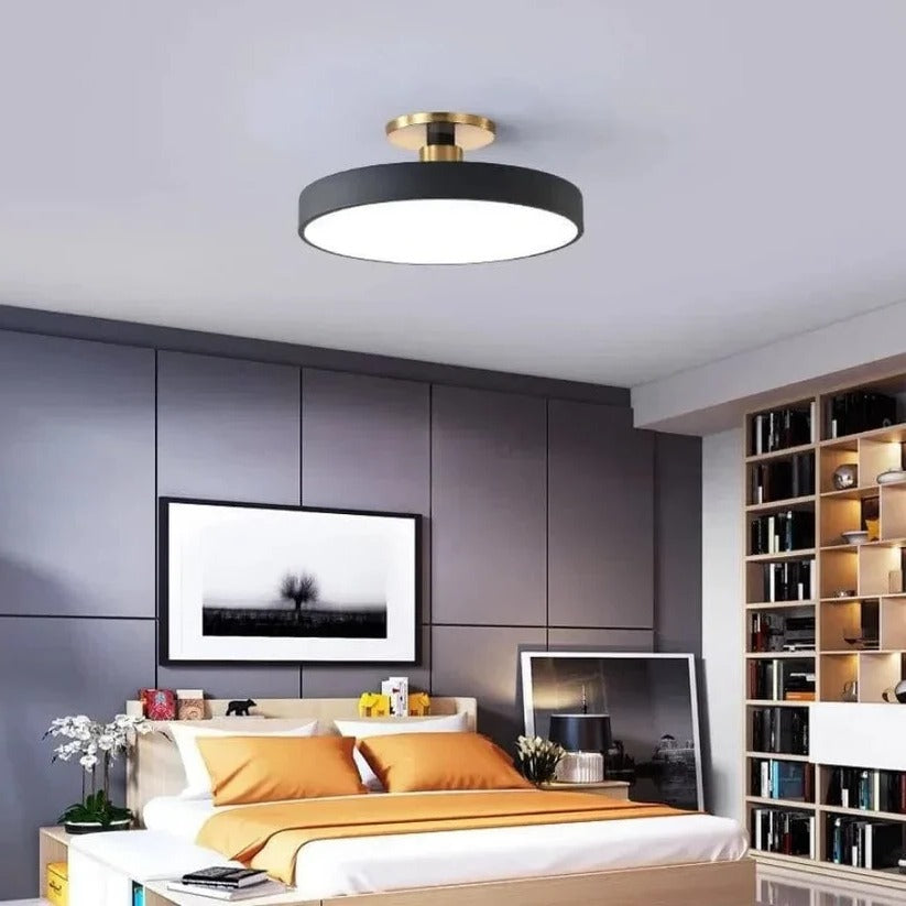 Flush Mount LED Ceiling Light Fixture – Warm White Circular Design for Elegant Illumination in Any Room