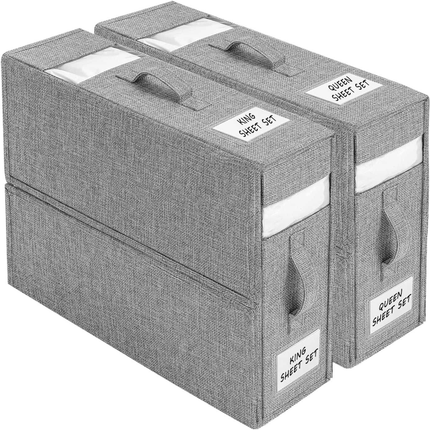 Foldable Bed Sheet Organizer Fabric Linen Storage Box