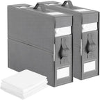 Foldable Bed Sheet Organizer Fabric Linen Storage Box