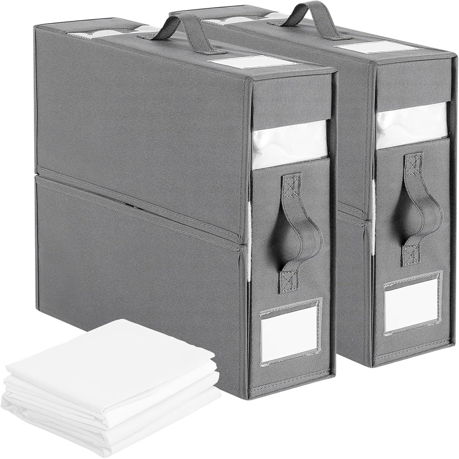 Foldable Bed Sheet Organizer Fabric Linen Storage Box