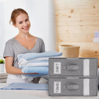 Foldable Bedding Organizer Structured Fabric Storage for Linens and Closet Shelves