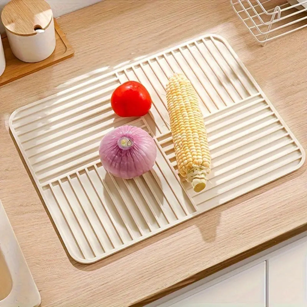 Dish Drying Mat Silicone Foldable Heat Resistant Kitchen Mat