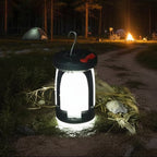 LED Camping Lantern with Solar and USB Charging, Foldable Design