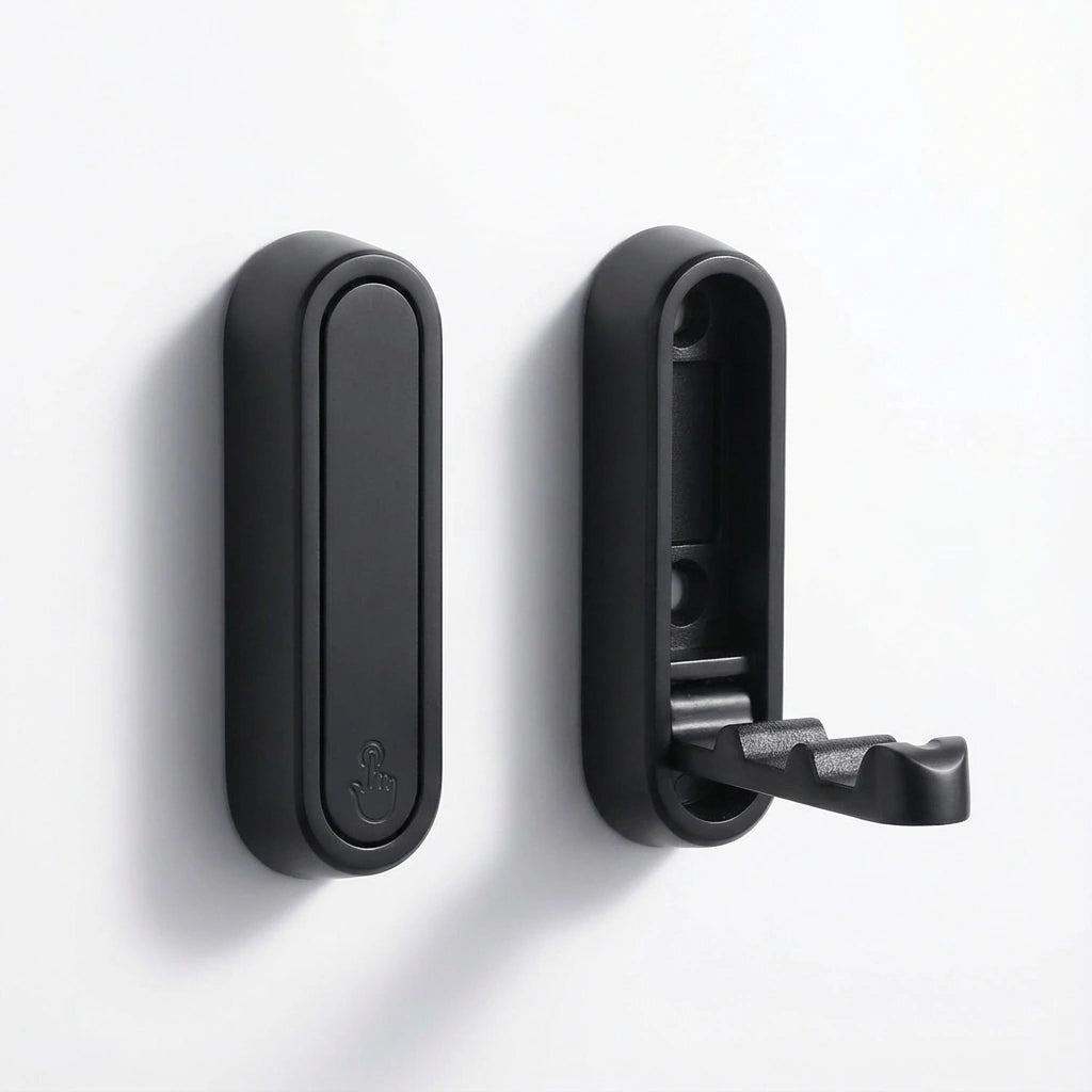 Foldable Wall Hook, Zinc Alloy, 18kg Capacity, Screw Mounted